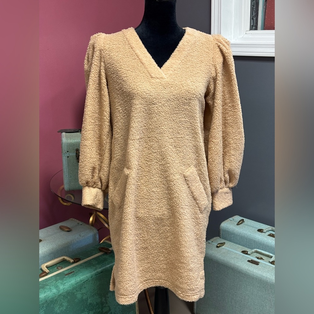 Emily McCarthy Beige Sweater Dress